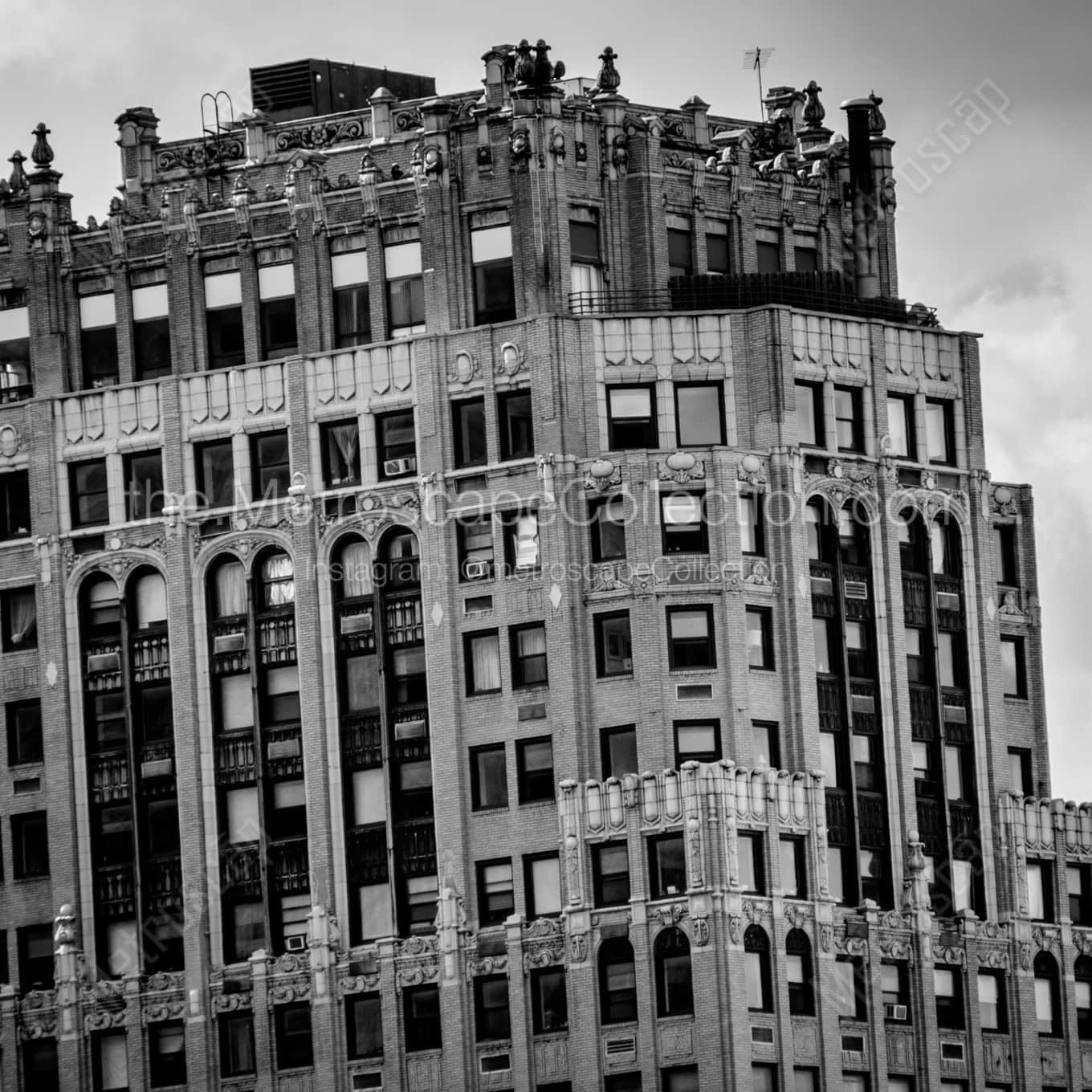 Industrial Stevens Apartments black and white: Square crop
